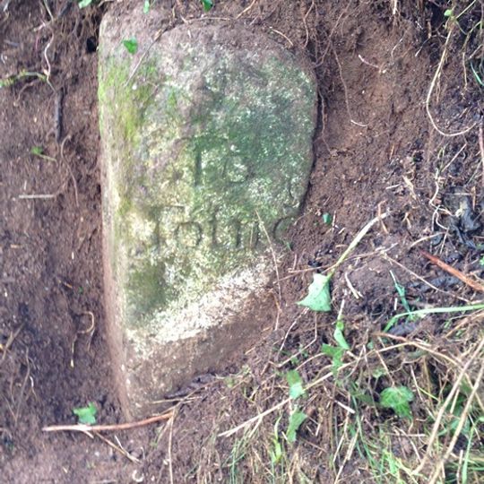 Milestone, Lower Bowcombe, W of farm lane on bend