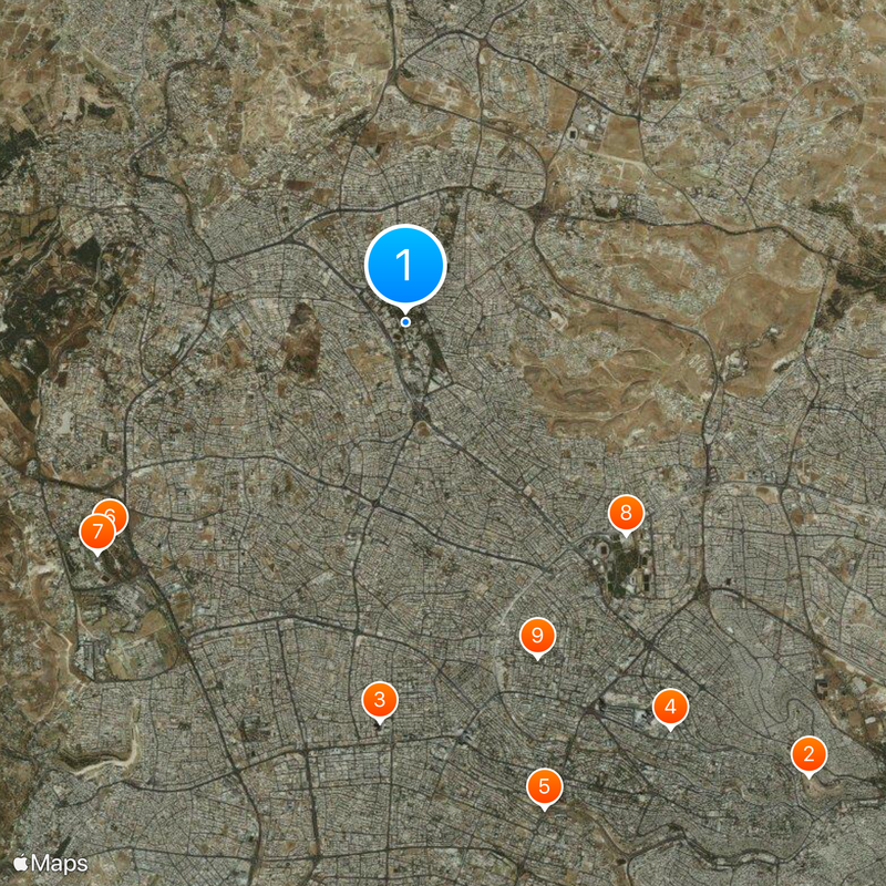 Université de Jordanie Carte