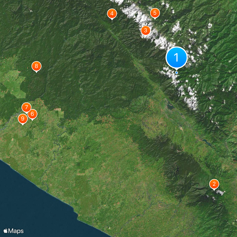 Montanhas Barisan Mapa
