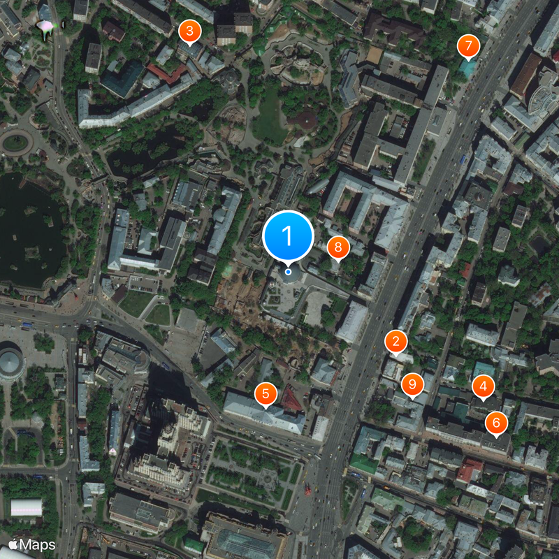 Moscow Planetarium Map