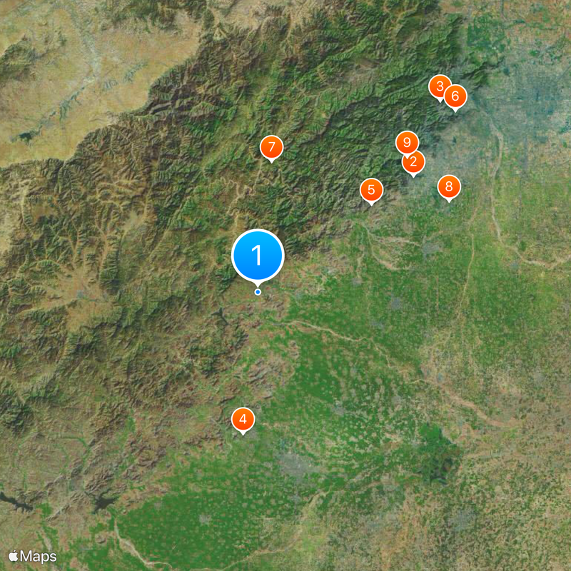 Western Qing Tombs Mappa