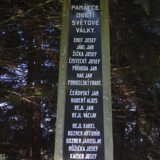 World War I and II memorial in Horní Dehtov