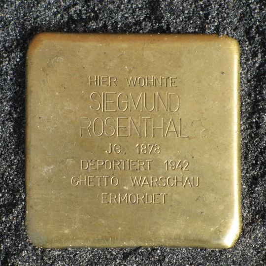 Stolperstein à la mémoire de Siegmund Rosenthal