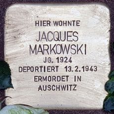 Stolperstein en memoria de Jacques Markowski