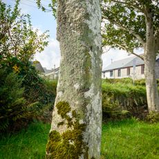 An early Christian memorial stone in St Francis churchyard, Indian Queens