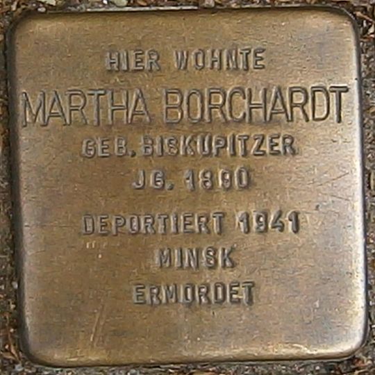 Stolperstein en memoria de Martha Borchardt
