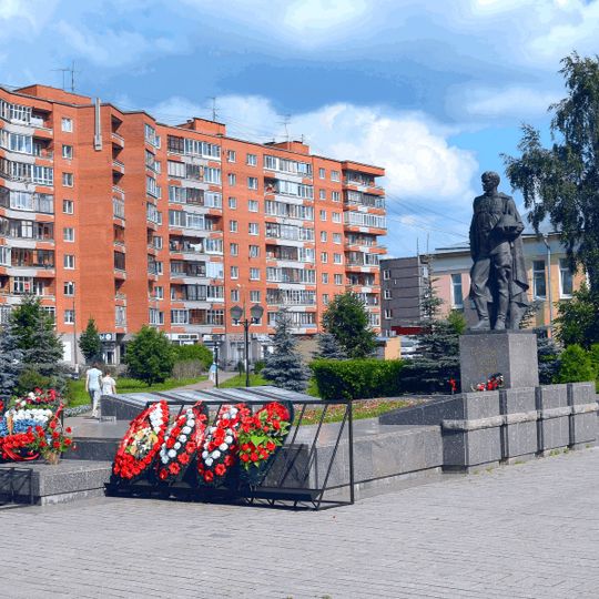 Mass grave of Soviet soldiers in Tosno