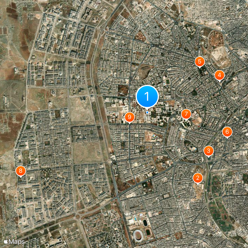 University of Aleppo Map