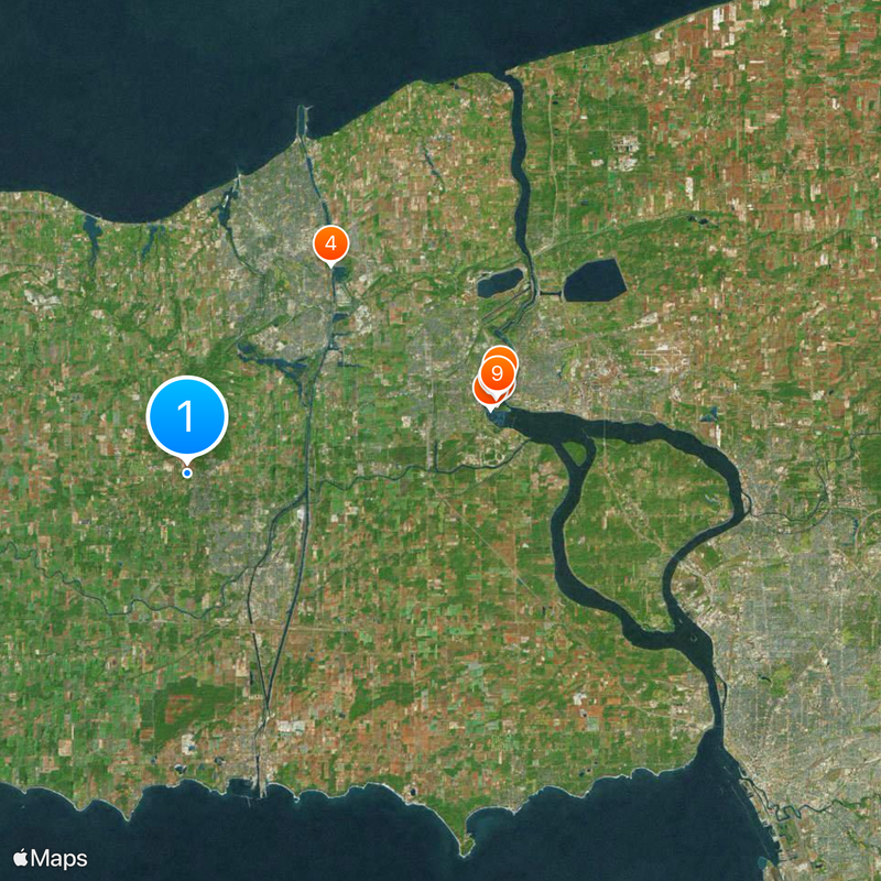 Municipalità Regionale di Niagara Mappa