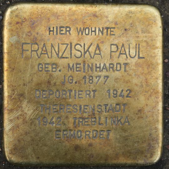 Stolperstein em memória de Franziska Paul