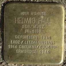 Stolperstein dedicated to Hedwig Paul