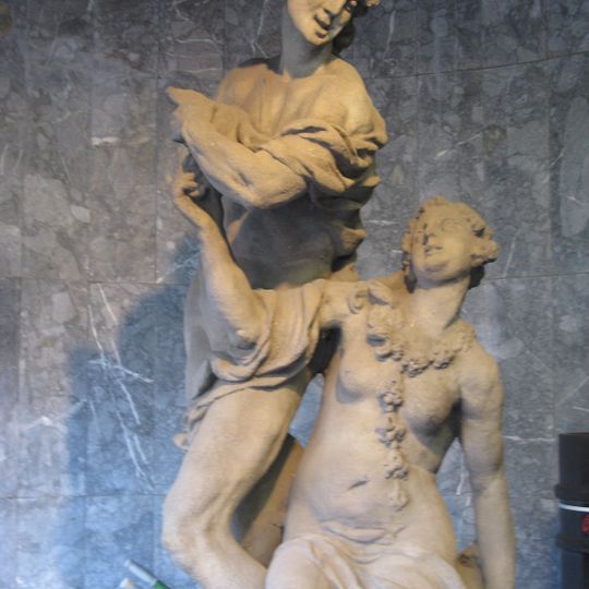 Socha Meleagra s Atlantou před Valdštejnskou jízdárnou v Praze